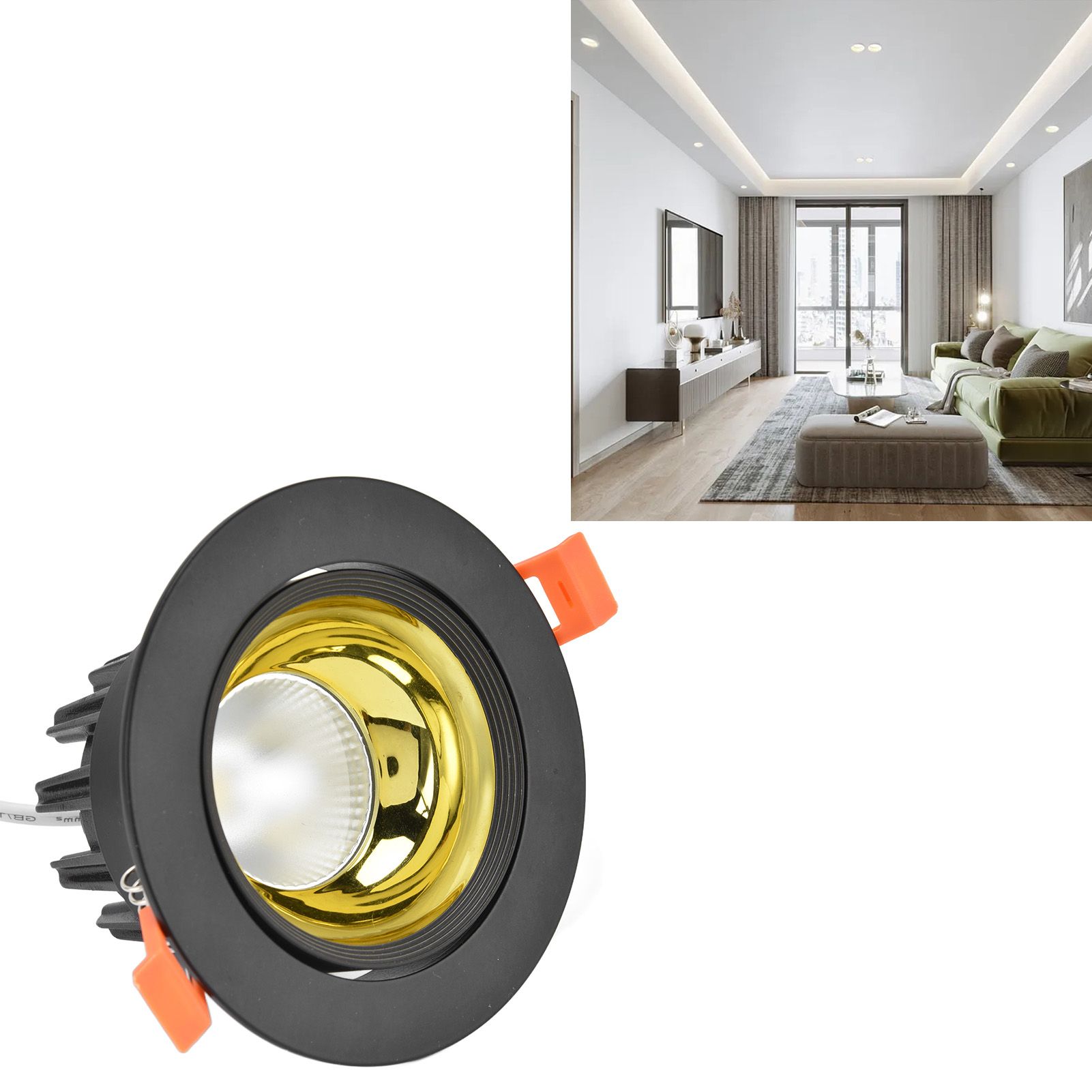 LED Downlight Aluminum Adjustable Angle Dustproof Ceiling Embedded Spotlight view 11