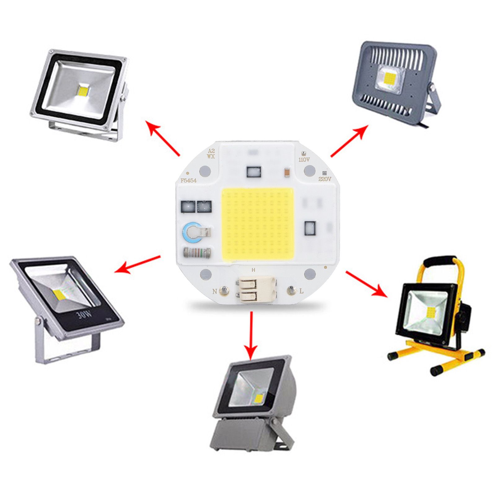 COB Lamp Bead High Power LED Chip High Brightness COB Light Emitter Drive Free view 11