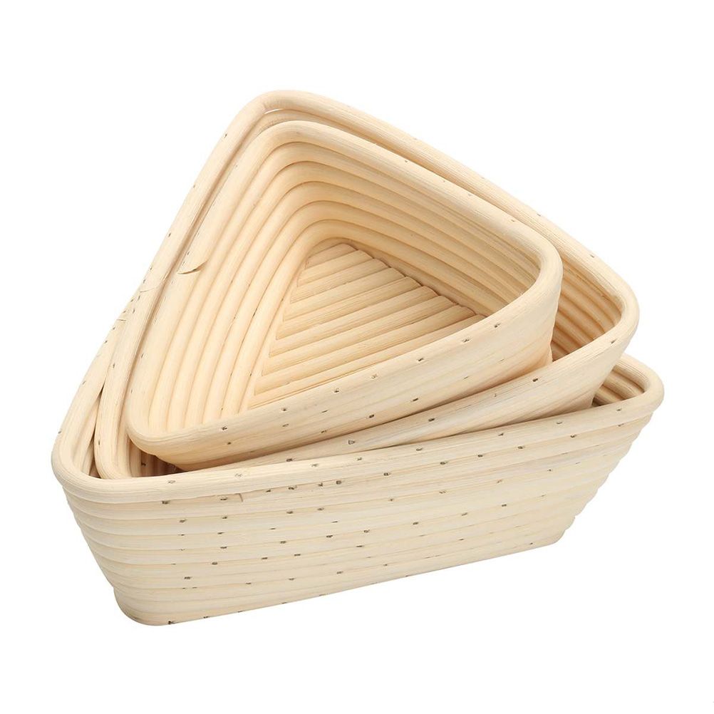 Triangle Bread Proofing Baskets with Liner Dough Rising Rattan Handmade Rattan view 5