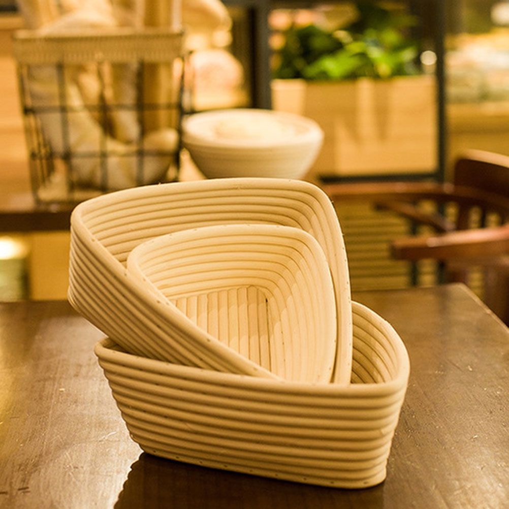 Triangle Bread Proofing Baskets with Liner Dough Rising Rattan Handmade Rattan view 8