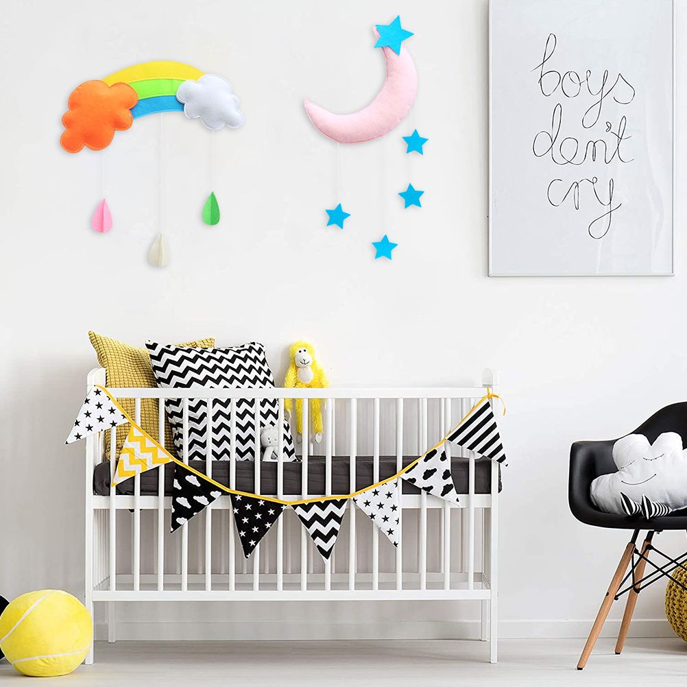 Ceiling Mobile Hanging Cloud Decorations Rainbow Mobile Cloud Ceiling Decor view 7