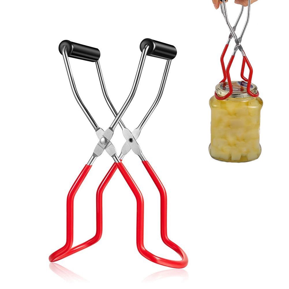 Canning Jar Lifter with Grip Handle Canning Tongs Stainless Steel Anti view 2