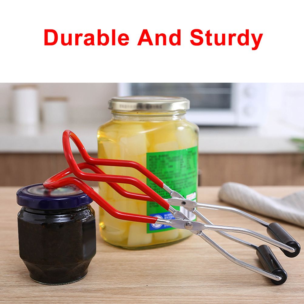 Canning Jar Lifter with Grip Handle Canning Tongs Stainless Steel Anti view 7