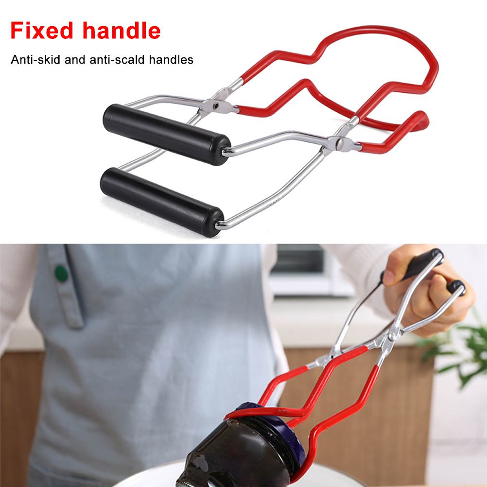 Canning Jar Lifter with Grip Handle Canning Tongs Stainless Steel Anti view 3