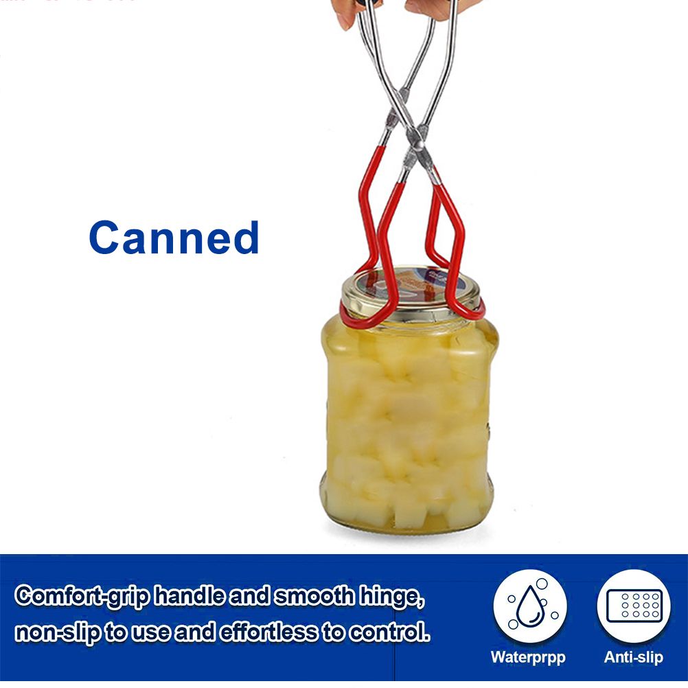 Canning Jar Lifter with Grip Handle Canning Tongs Stainless Steel Anti view 5