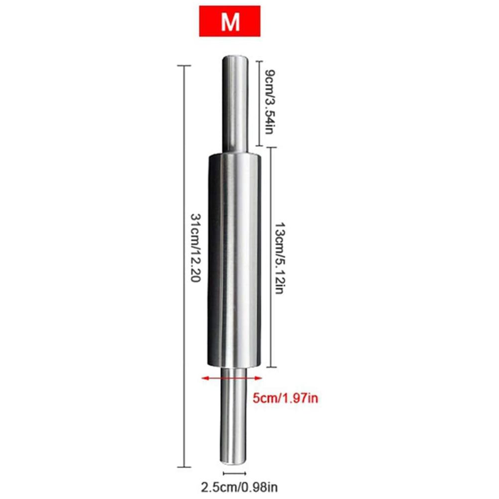 Stainless Steel Rolling Pin Non Stick Rolling Pin for Baking Dough Pizza Pie view 2