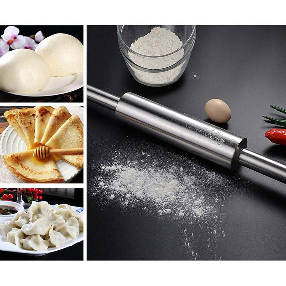 Stainless Steel Rolling Pin Non Stick Rolling Pin for Baking Dough Pizza Pie view 5