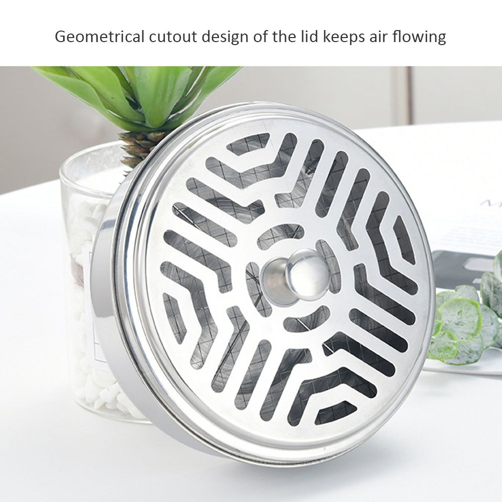 Round Mosquito Coil Holder Stainless Steel Mosquito Coil Disk Portable view 7