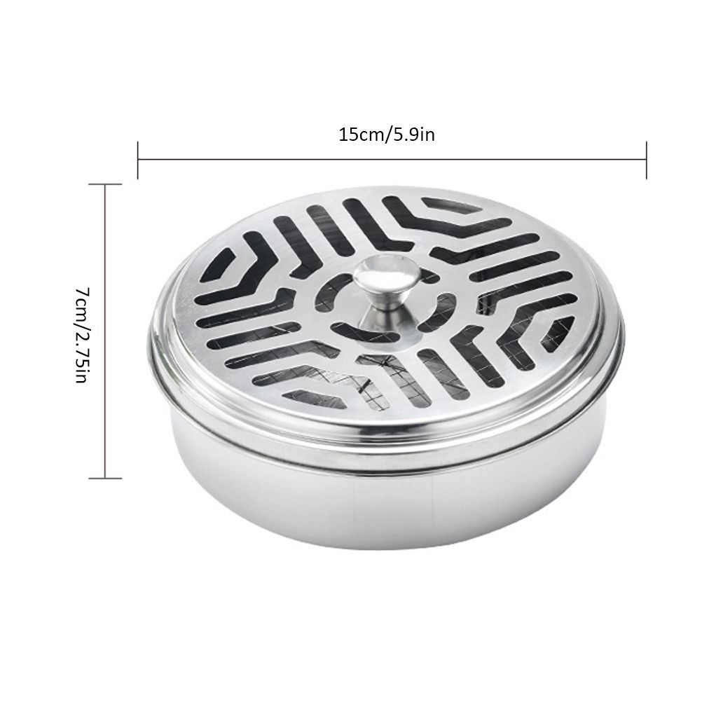 Round Mosquito Coil Holder Stainless Steel Mosquito Coil Disk Portable view 9