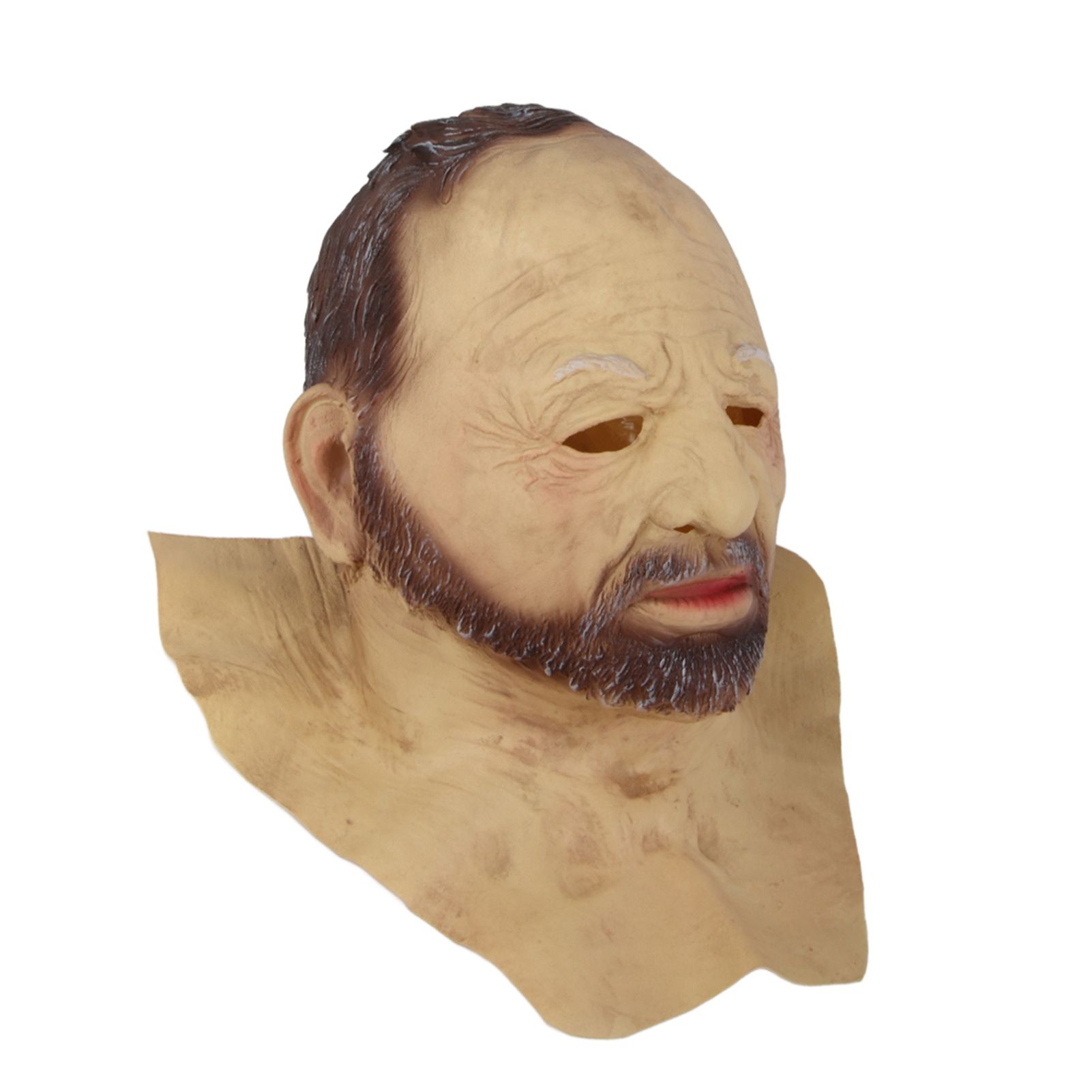 Halloween Latex Old Man Face Cover Halloween Fancy Dress Head for Masquerade view 2