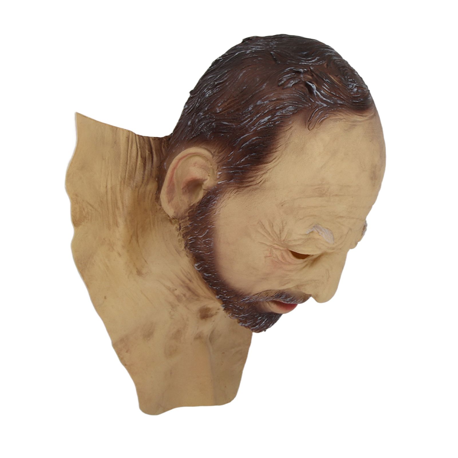 Halloween Latex Old Man Face Cover Halloween Fancy Dress Head for Masquerade view 3
