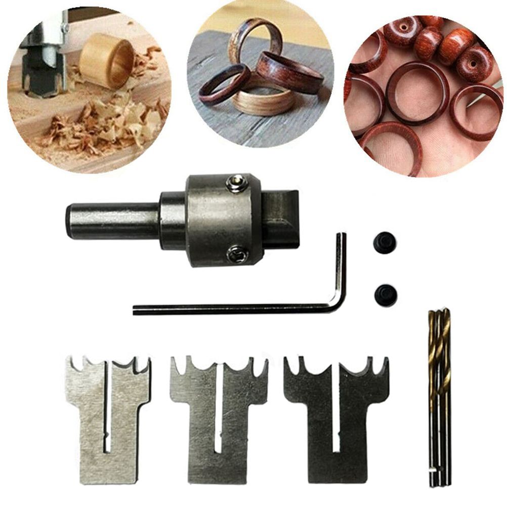 Wooden Thick Ring Maker Set Steel Wood Bead Drill Bit Household DIY Tools for view 6