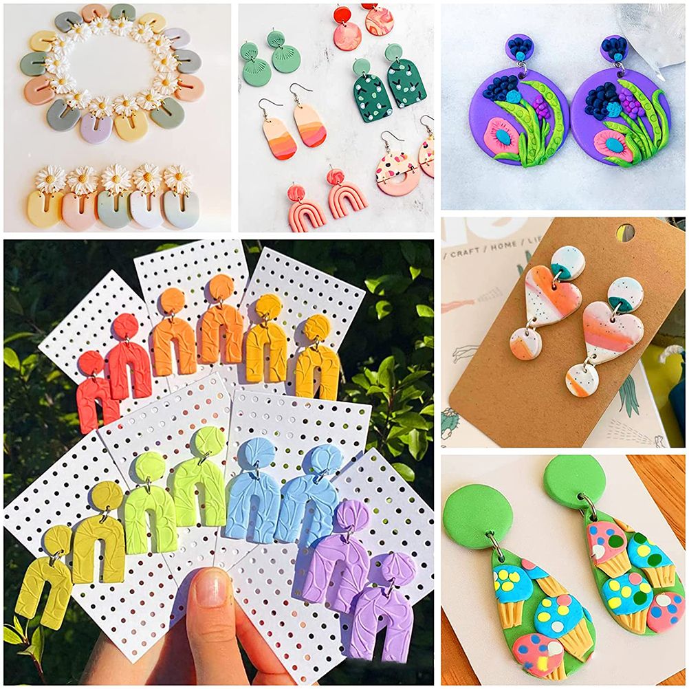 142 Pcs Polymer Clay Cutters Set Clay Earring Cutters with Earrings view 8