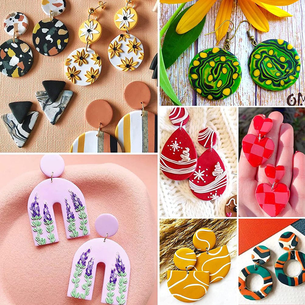 142 Pcs Polymer Clay Cutters Set Clay Earring Cutters with Earrings view 10