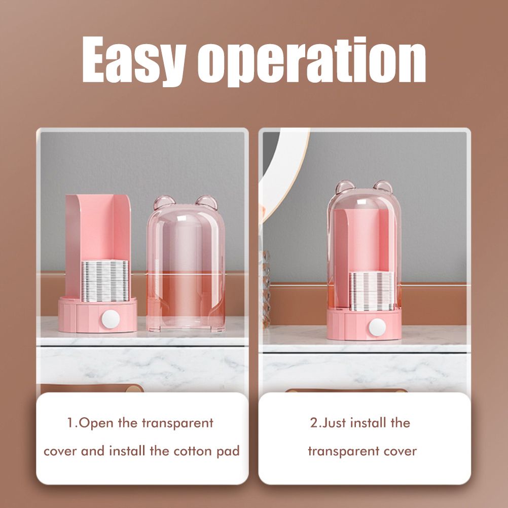 Automatic Cotton Pad Dispenser Press Out Makeup Cotton Holder Dispenser view 9