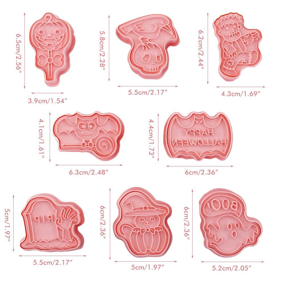 8Pcs 3D Biscuit Cutters Halloween Thanksgiving Biscuit Mould Baking Mould Hand view 2