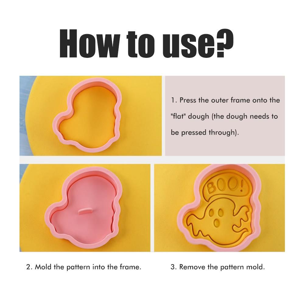 8Pcs 3D Biscuit Cutters Halloween Thanksgiving Biscuit Mould Baking Mould Hand view 7