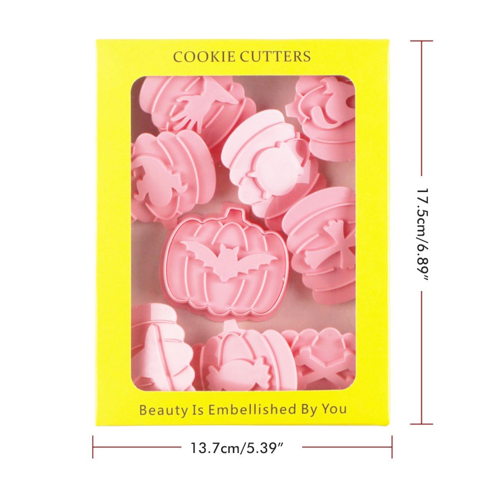 9Pcs 3D Cutters Halloween Pumpkin Biscuit Mould Fondant Baking Tool Baking view 3