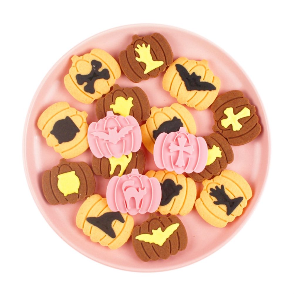 9Pcs 3D Cutters Halloween Pumpkin Biscuit Mould Fondant Baking Tool Baking view 8