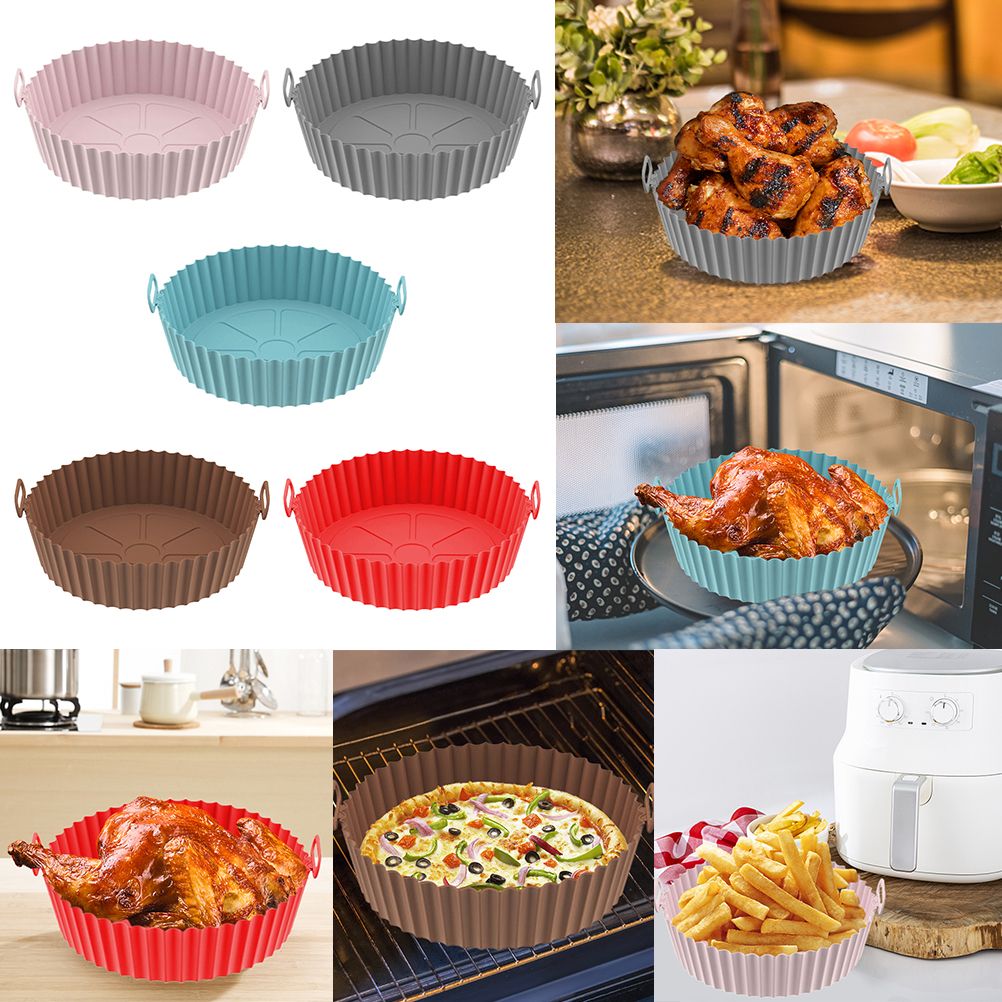 Air Fryer Silicone Pots Reusable Silicone Air Fryer Liner Basket High view 7