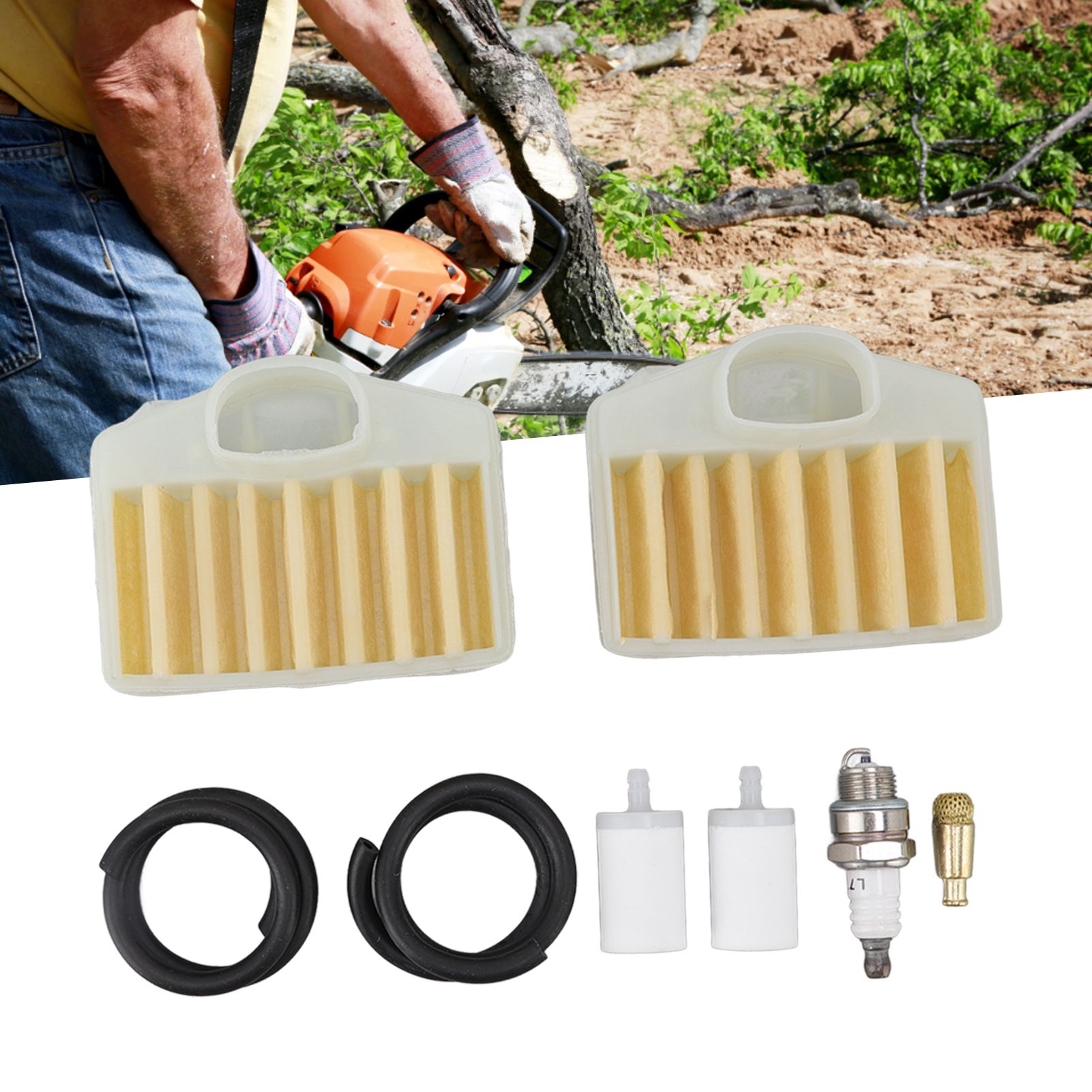 Chainsaw Air Filter Kit Professional Chainsaw Air Filter Spark Plug Set for view 12
