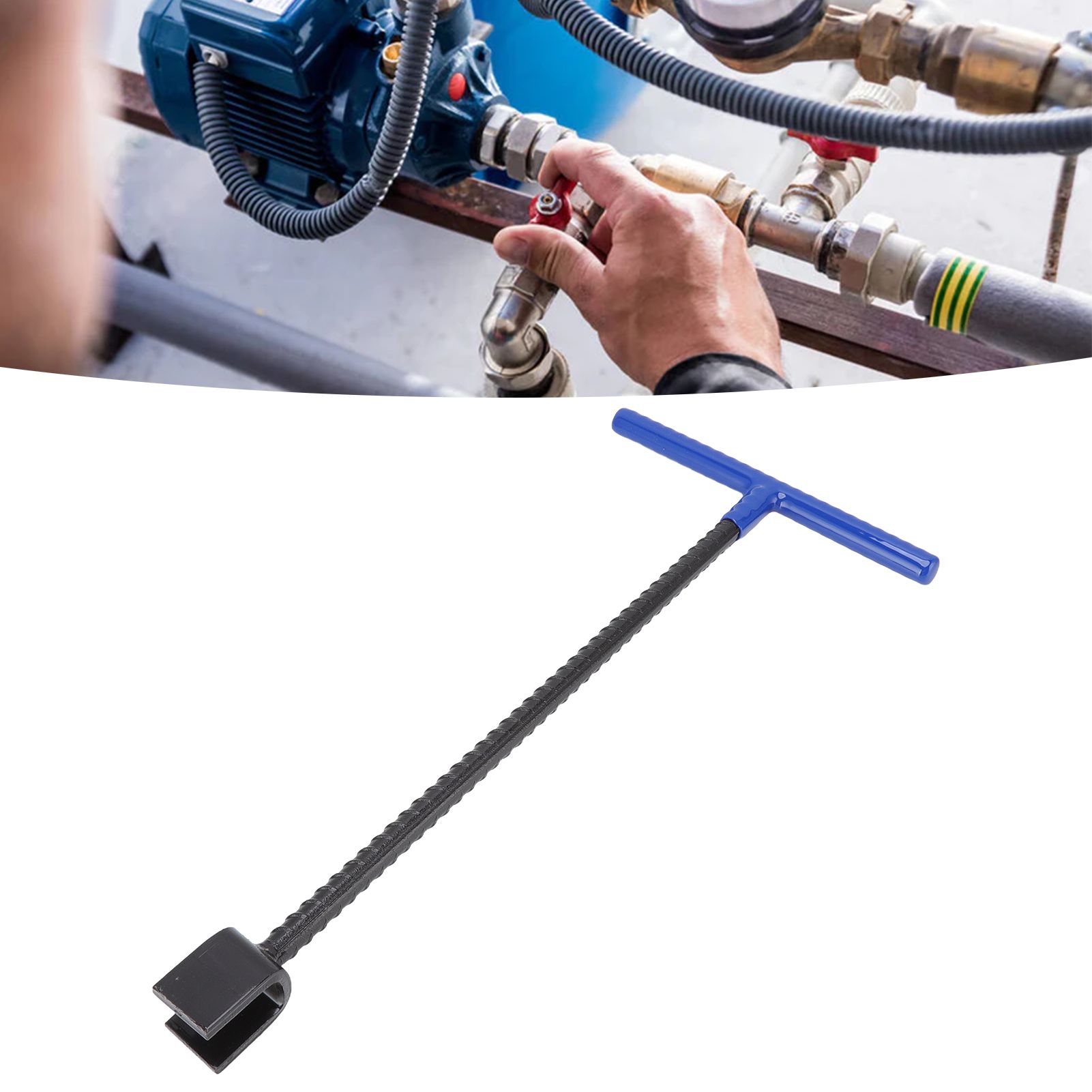 Steel Water Meter Key Wrench Multifunction T Handle Curb Key With 4 Way view 12