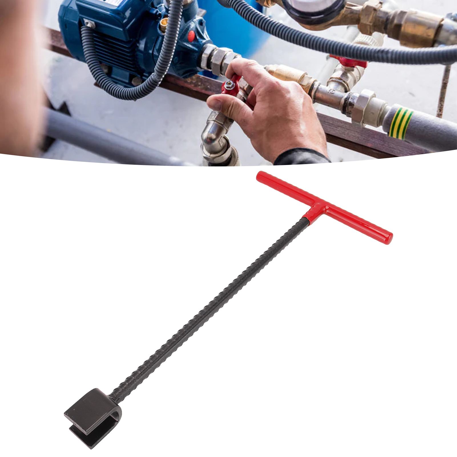 Steel Water Meter Key Wrench Multifunction T Handle Curb Key With 4 Way view 12
