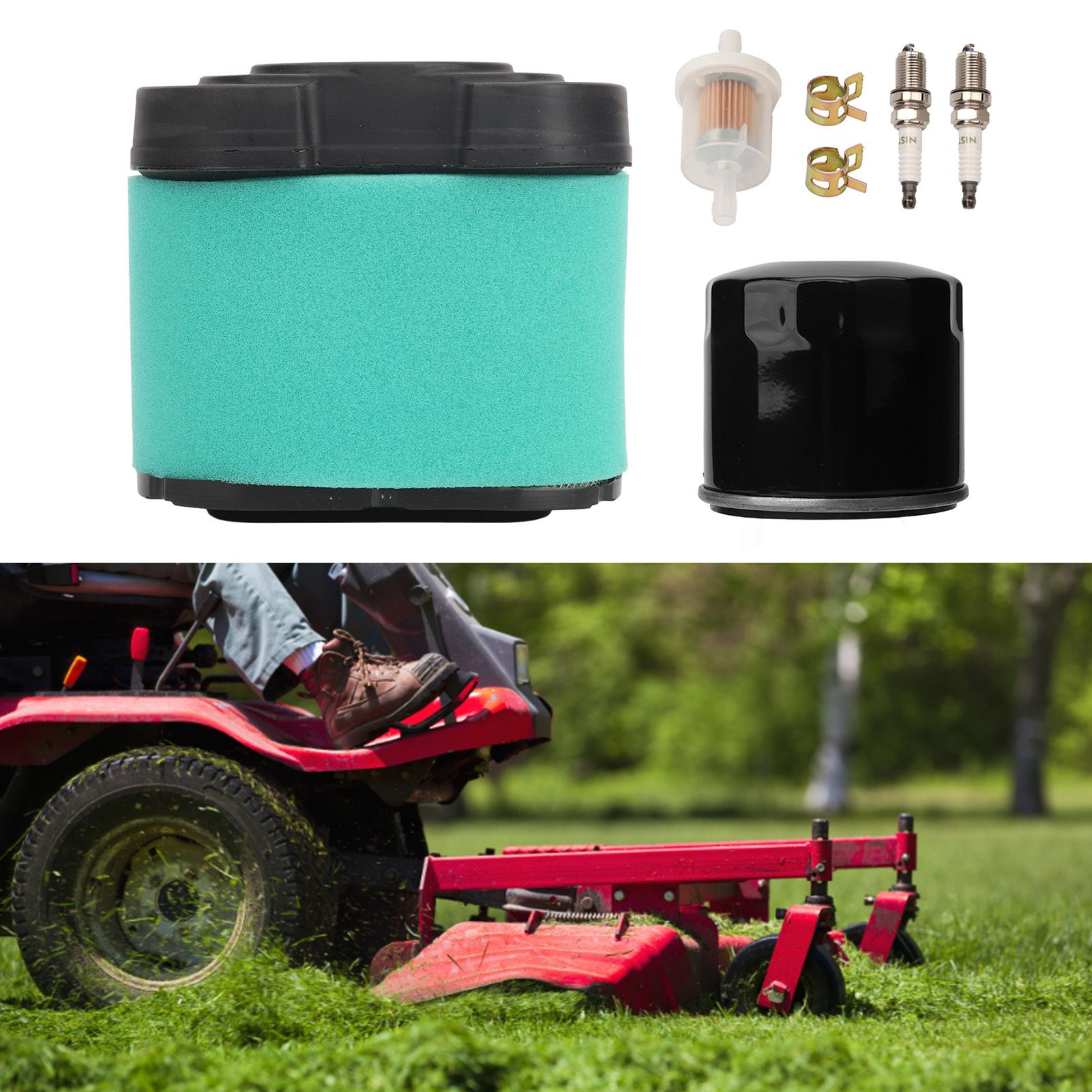 Air Filter Repair Kit Iron Rubber Spark Plug Fuel Filter Buckle Trimmer view 12