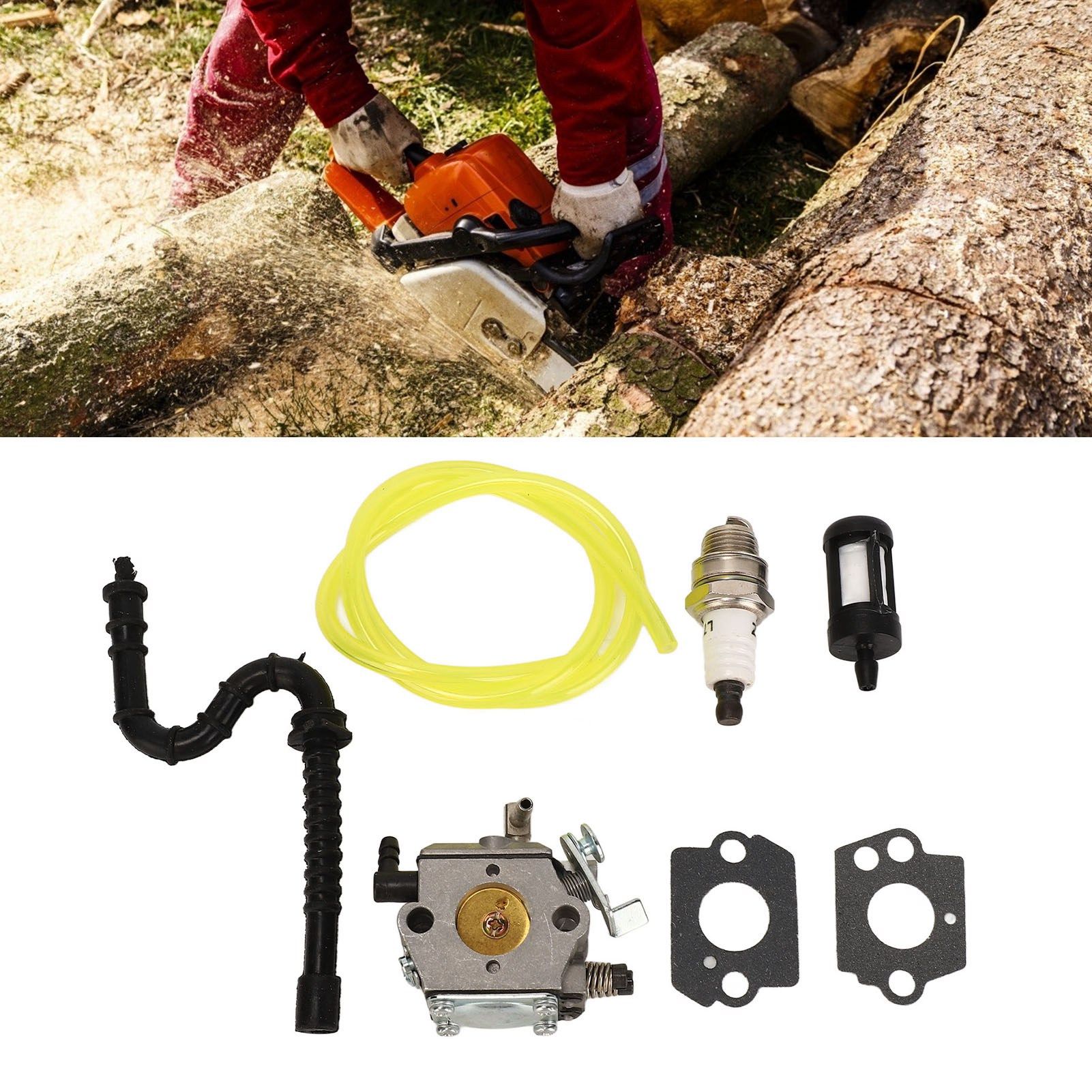 Chainsaw Carburetor Kit Carburetor Spark Plug with Fuel Pipe and Filter for view 12