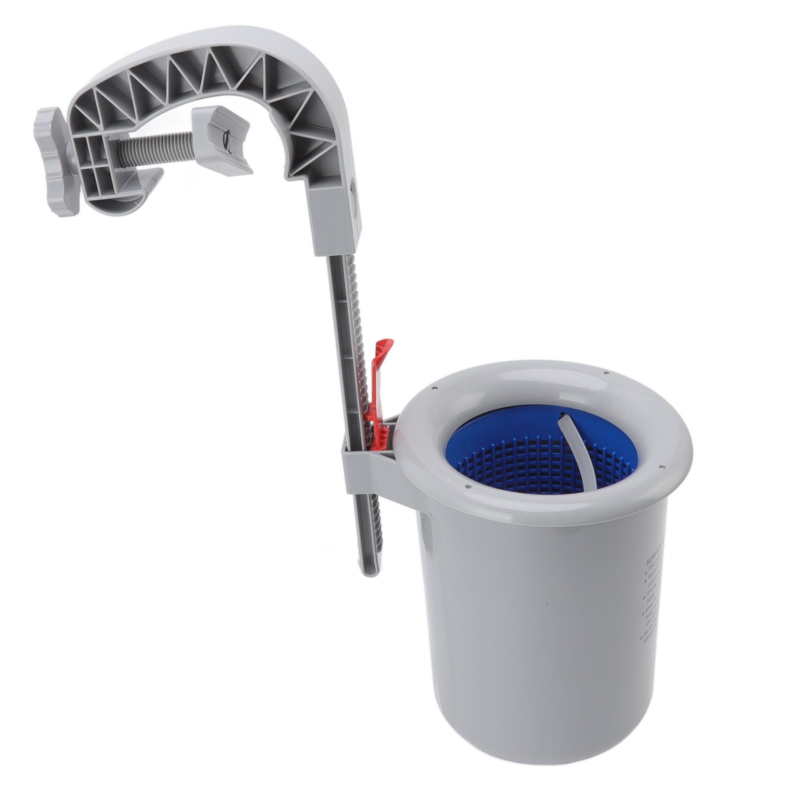 Pool Surface Skimmer Plastic Gray Wall Mounted Automatic Cleaner Filter Debris view 8