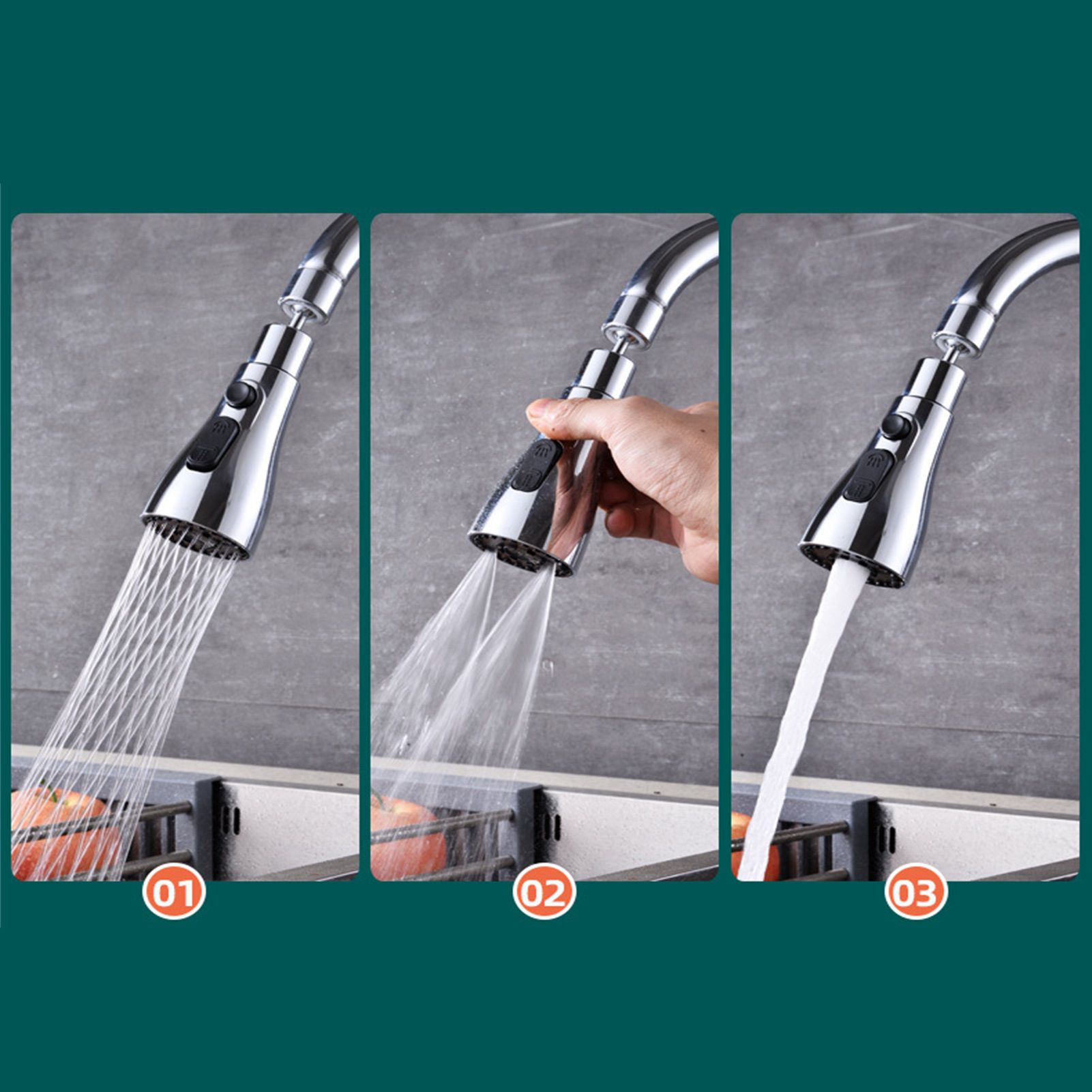 Universal Faucet Head Multifunctional Spray Proof Rotating Faucet for Home view 14