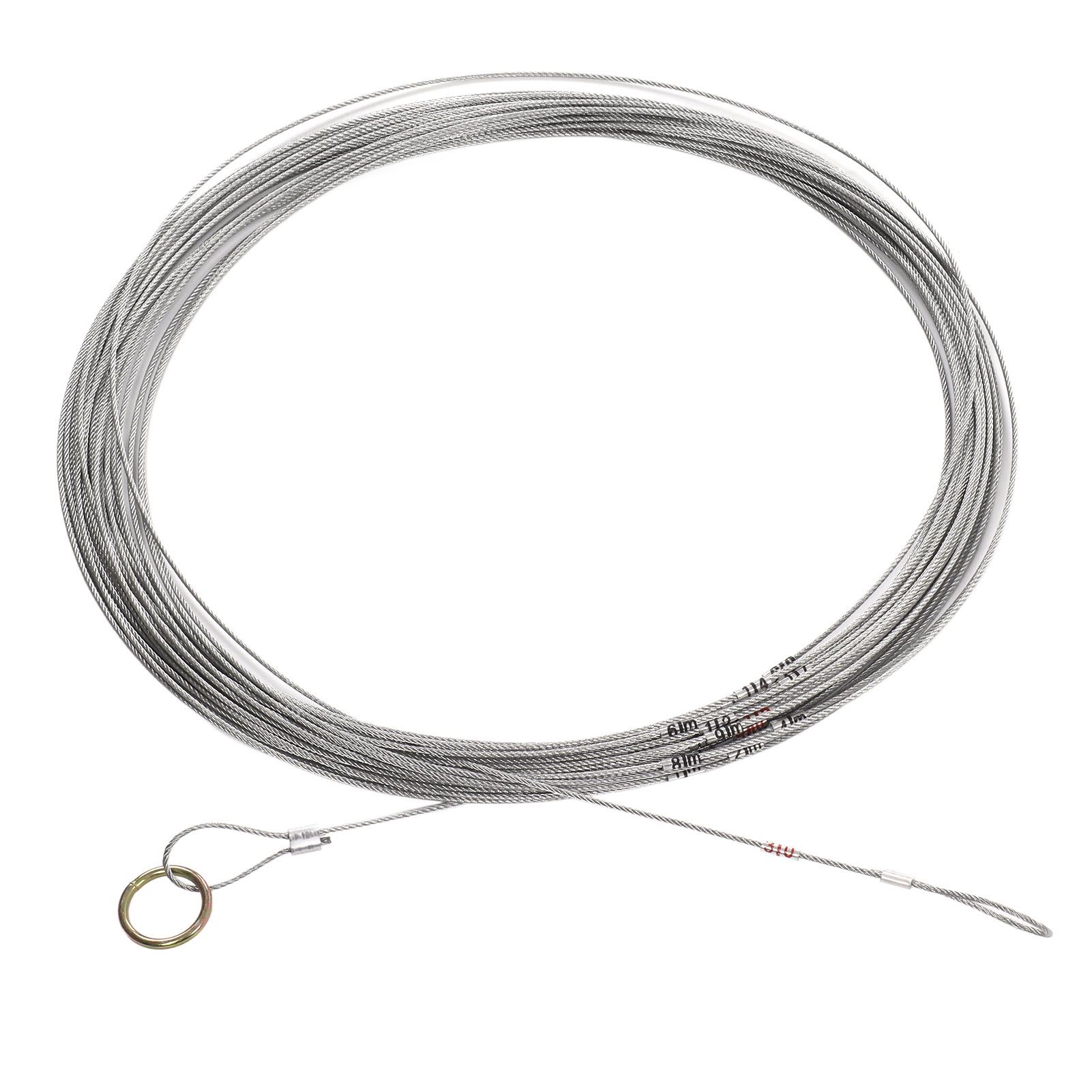 Steel Wire Measuring Rope Good Flexibility Sturdy Steel Rope Measuring Cord