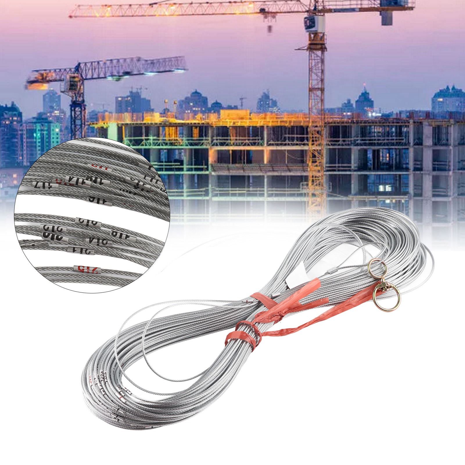 Steel Wire Measuring Rope Good Flexibility Sturdy Steel Rope Measuring Cord view 12