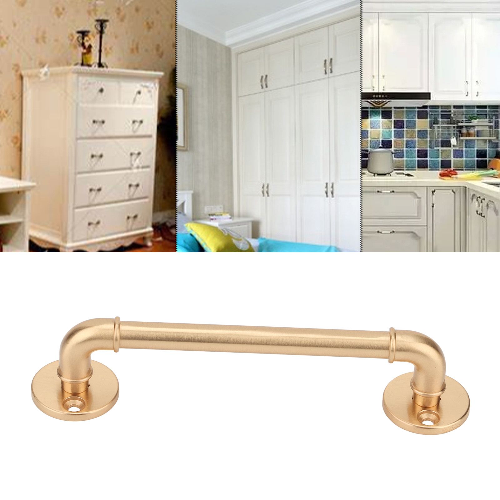 Gate Pull Handle Zinc Alloy Retro Round Base Furniture Hardware for Door view 12