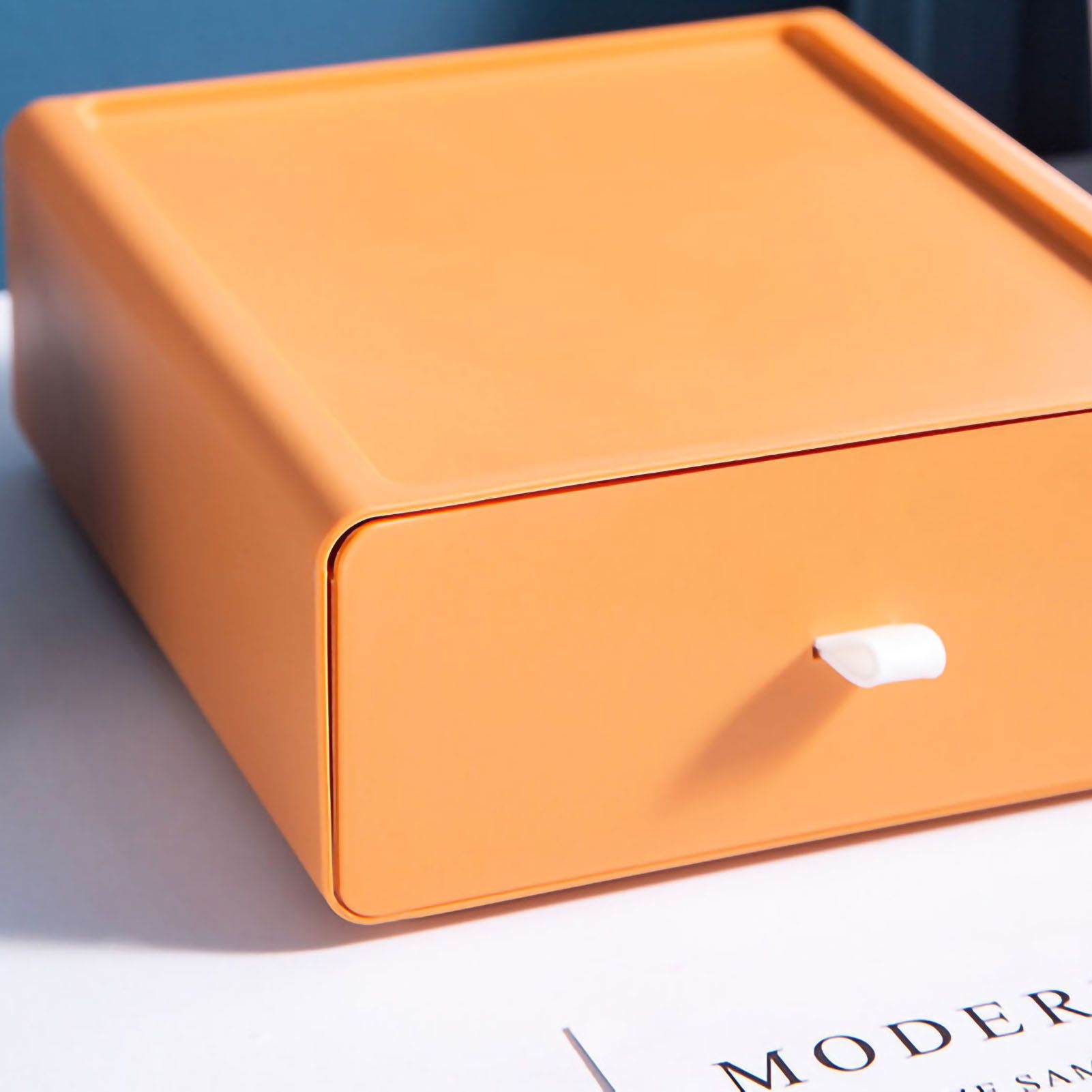 Desktop Storage Box Drawer Design Strong Load Bearing Stackable Desktop view 3
