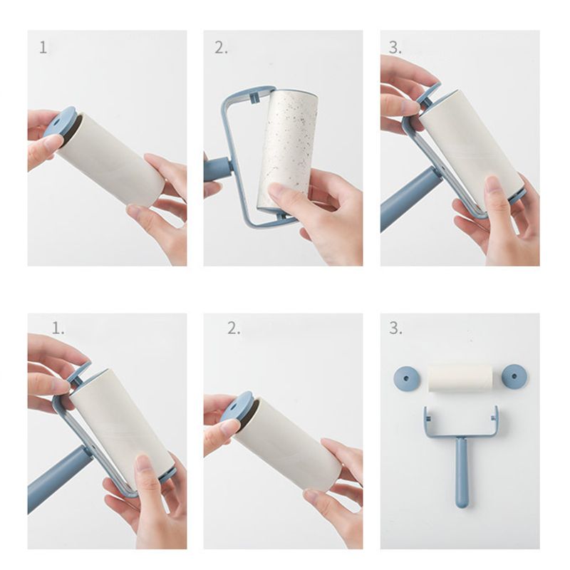 Capsule Sticky Lint Roller Dust Cleaning Tearable Refillable Hair Cloth view 5