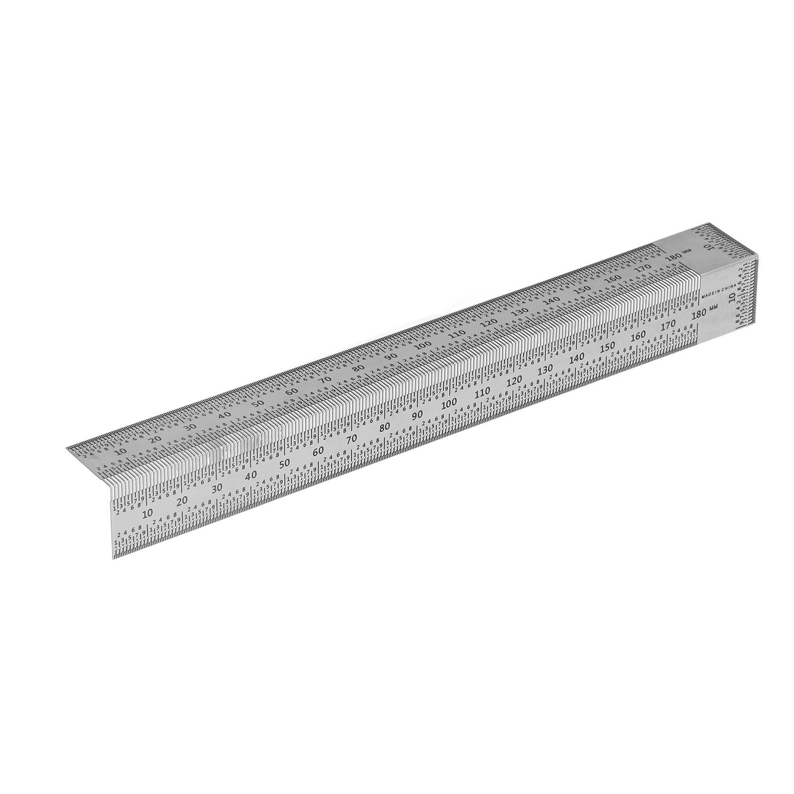 Woodworking Right Angle Ruler High Accuracy Hole Scribing Ruler 180mm Line view 7