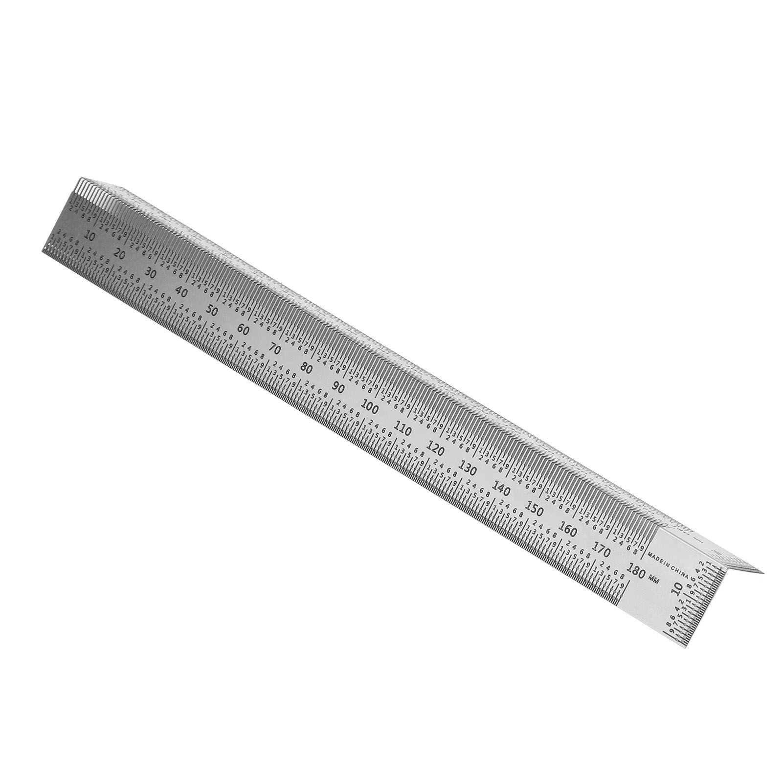 Woodworking Right Angle Ruler High Accuracy Hole Scribing Ruler 180mm Line view 9