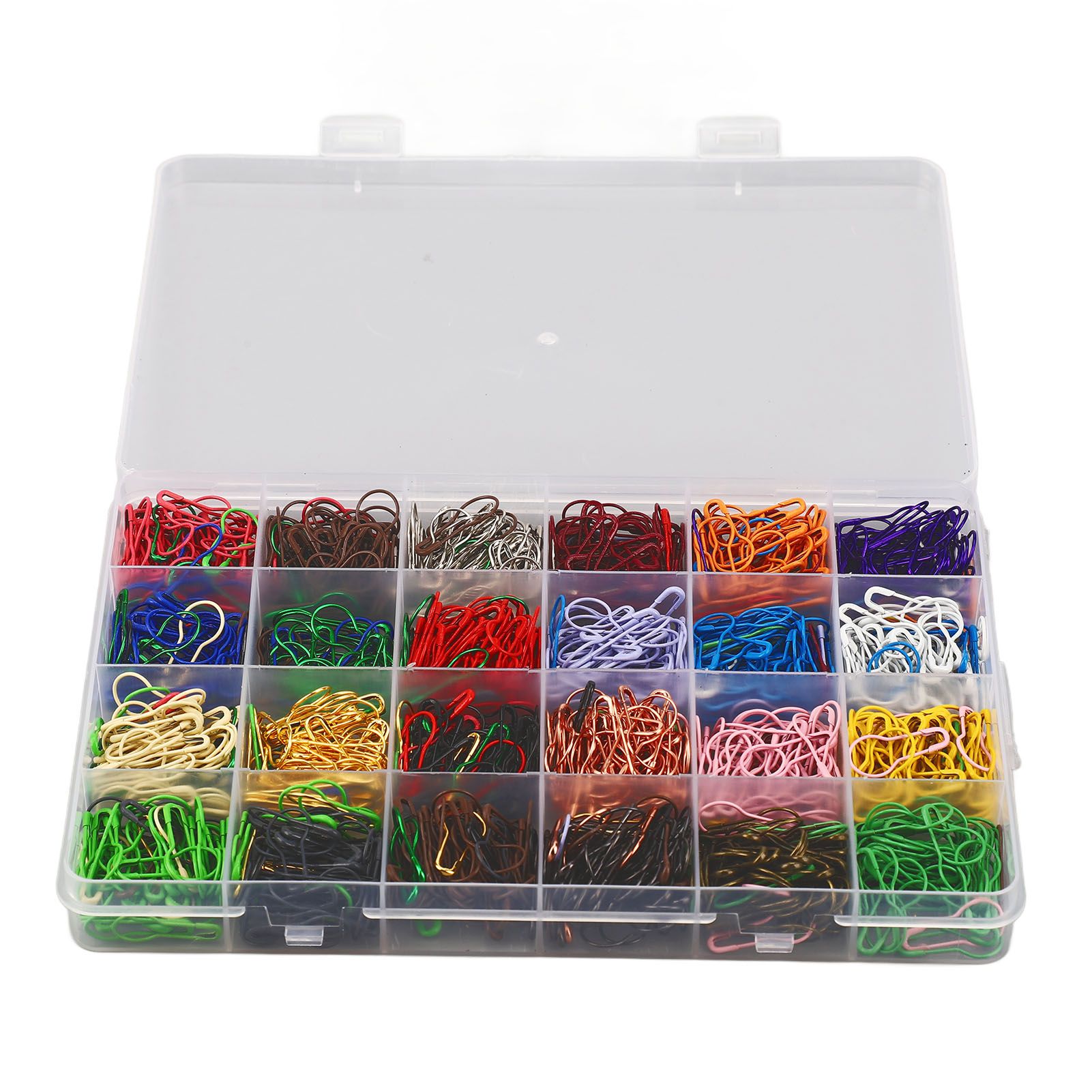 24 Color Gourd Shaped Pin 1200PCS Iron Safety Pins Marker Tag Pin for Clothing