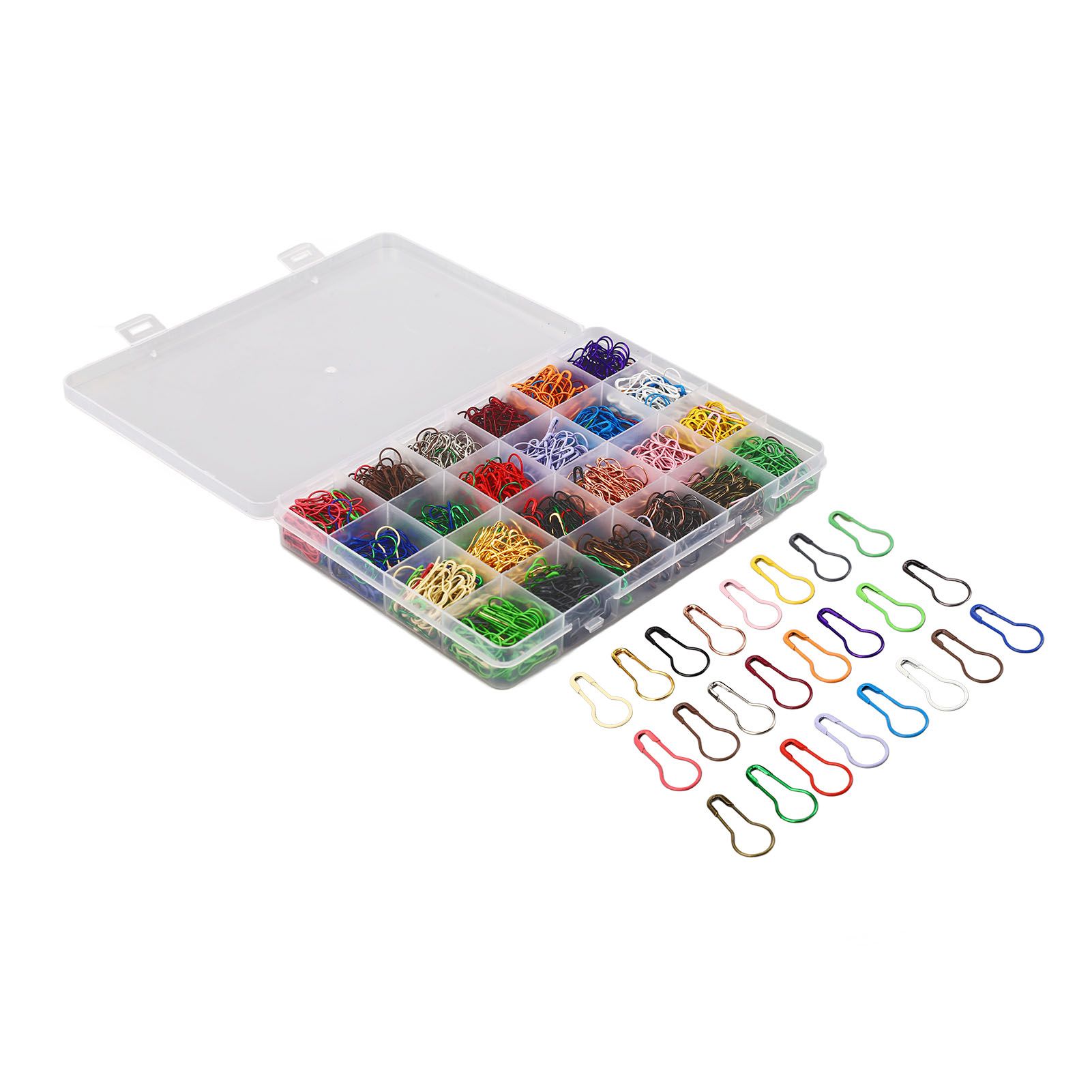 24 Color Gourd Shaped Pin 1200PCS Iron Safety Pins Marker Tag Pin for Clothing view 8