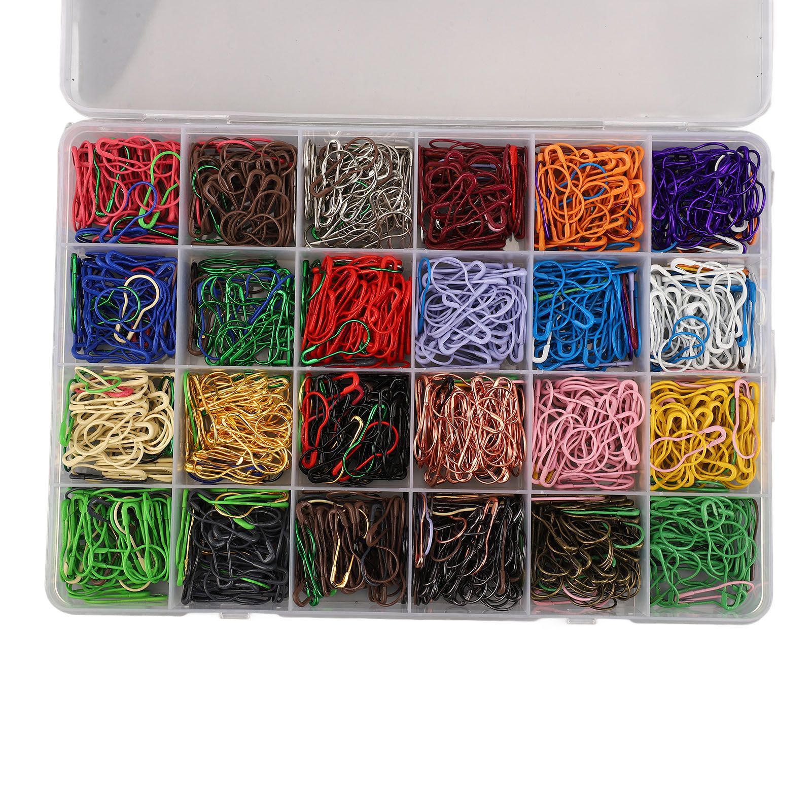 24 Color Gourd Shaped Pin 1200PCS Iron Safety Pins Marker Tag Pin for Clothing view 15