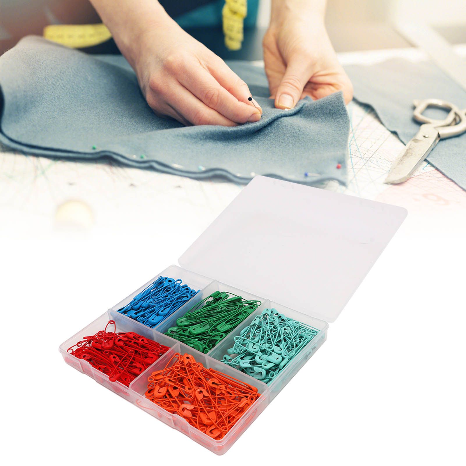 Safety Pins Steel Wire Safe Sturdy Colorful Combination Tag Pin for DIY view 11