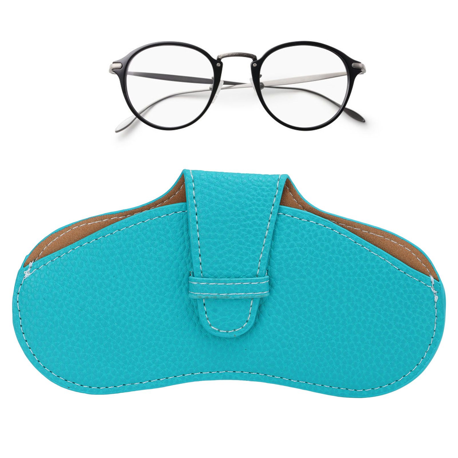 Leather Sunglasses Case Portable PU Leather Eyeglass Case Leather Wear view 12