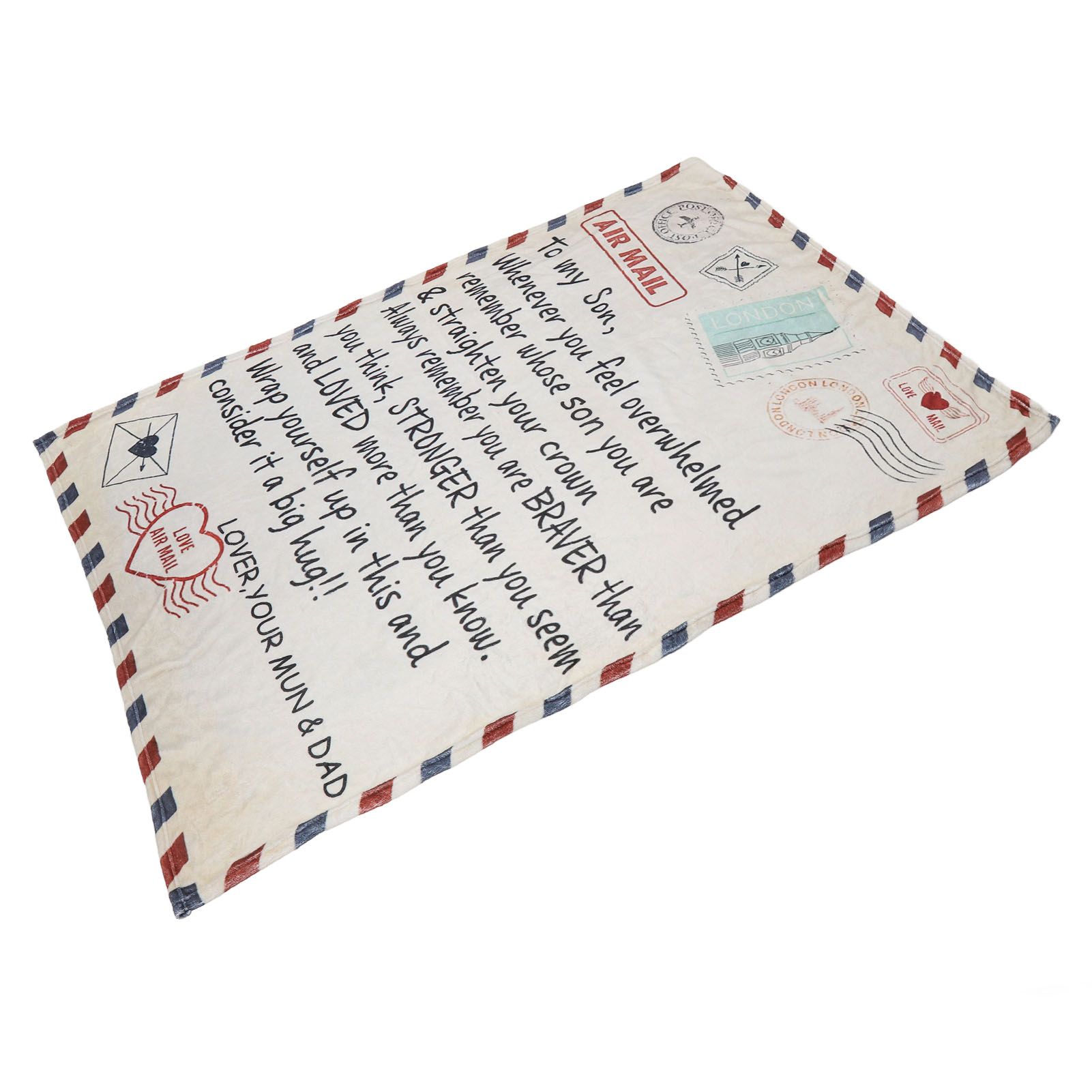 to My Son Blanket Double Sided Soft Skin Friendly Keep Warm Letter Blanket view 9