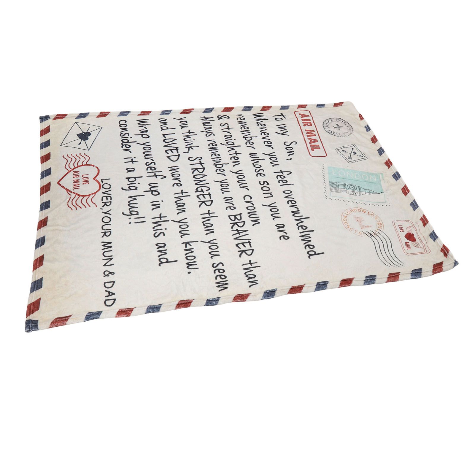 to My Son Blanket Double Sided Soft Skin Friendly Keep Warm Letter Blanket view 8