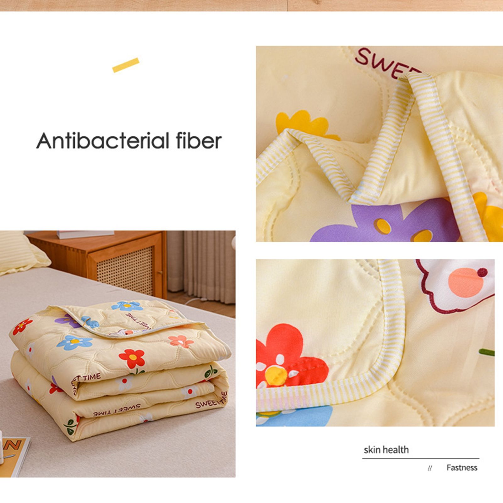 Cotton Quilt Washable Embroidery Ultrasonic Quilting Skin Friendly Cotton view 5