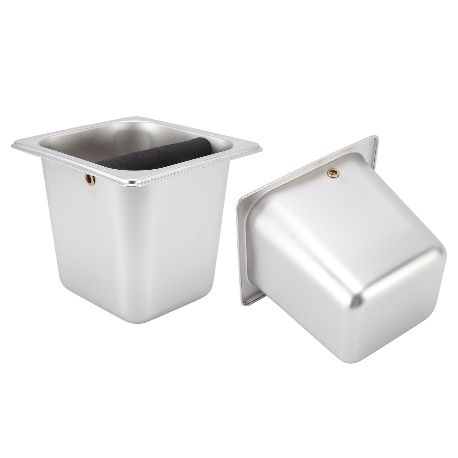Stainless Steel Coffee Knocking Grounds Box with Rubber Rod Embeddable Coffee view 9