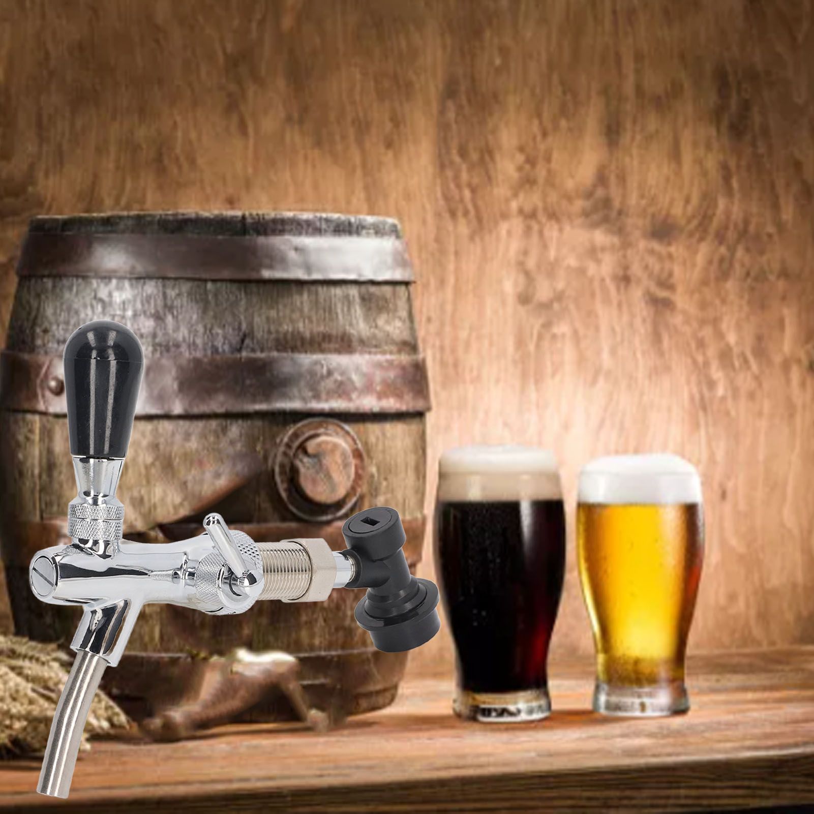 G5/8 Beer Tap 304 Stainless Steel Adjustable Beer Faucet Liquid Dispenser for view 11