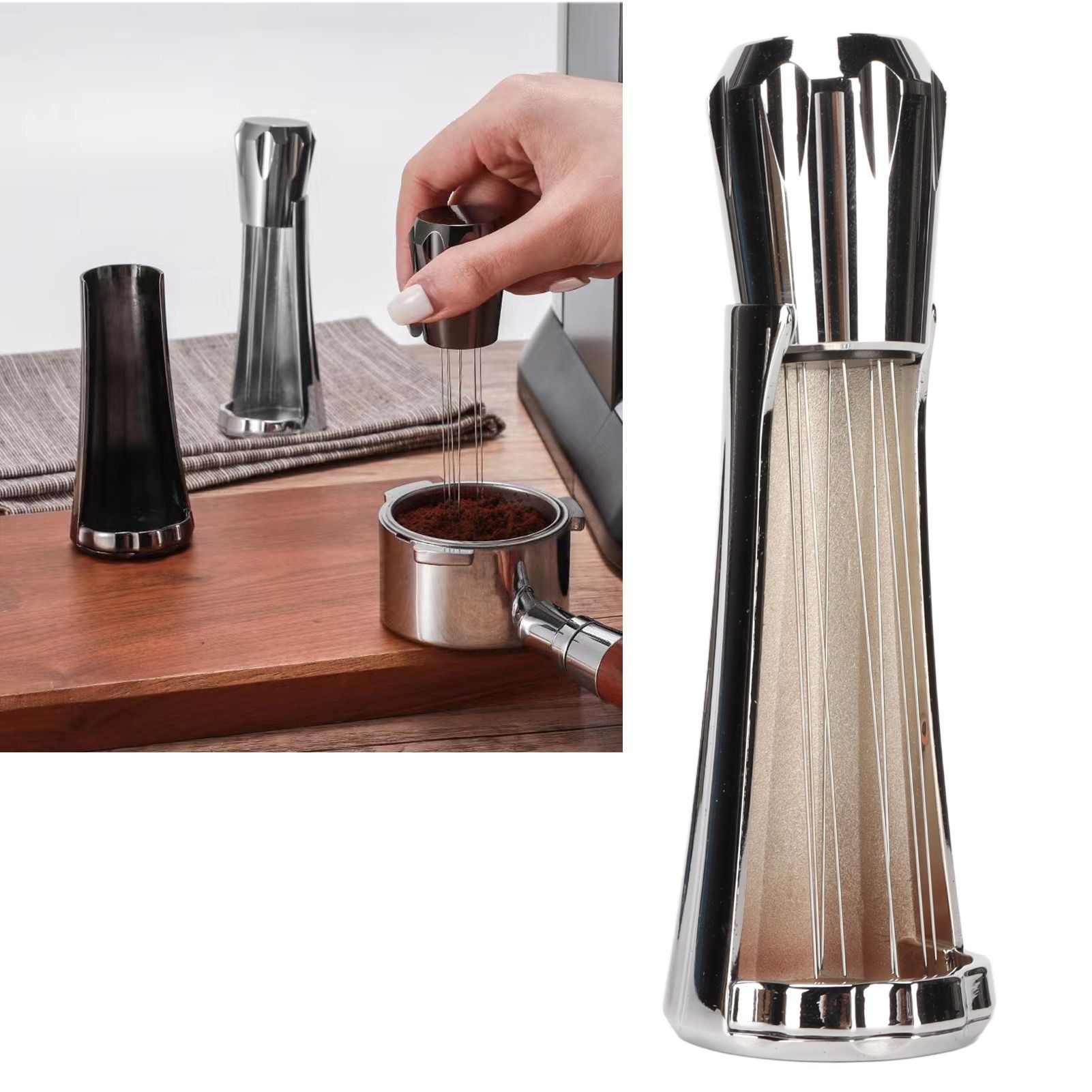 Stainless Steel Coffee Powder Stirring Tool Coffee Stirrer Distribution Tool view 12