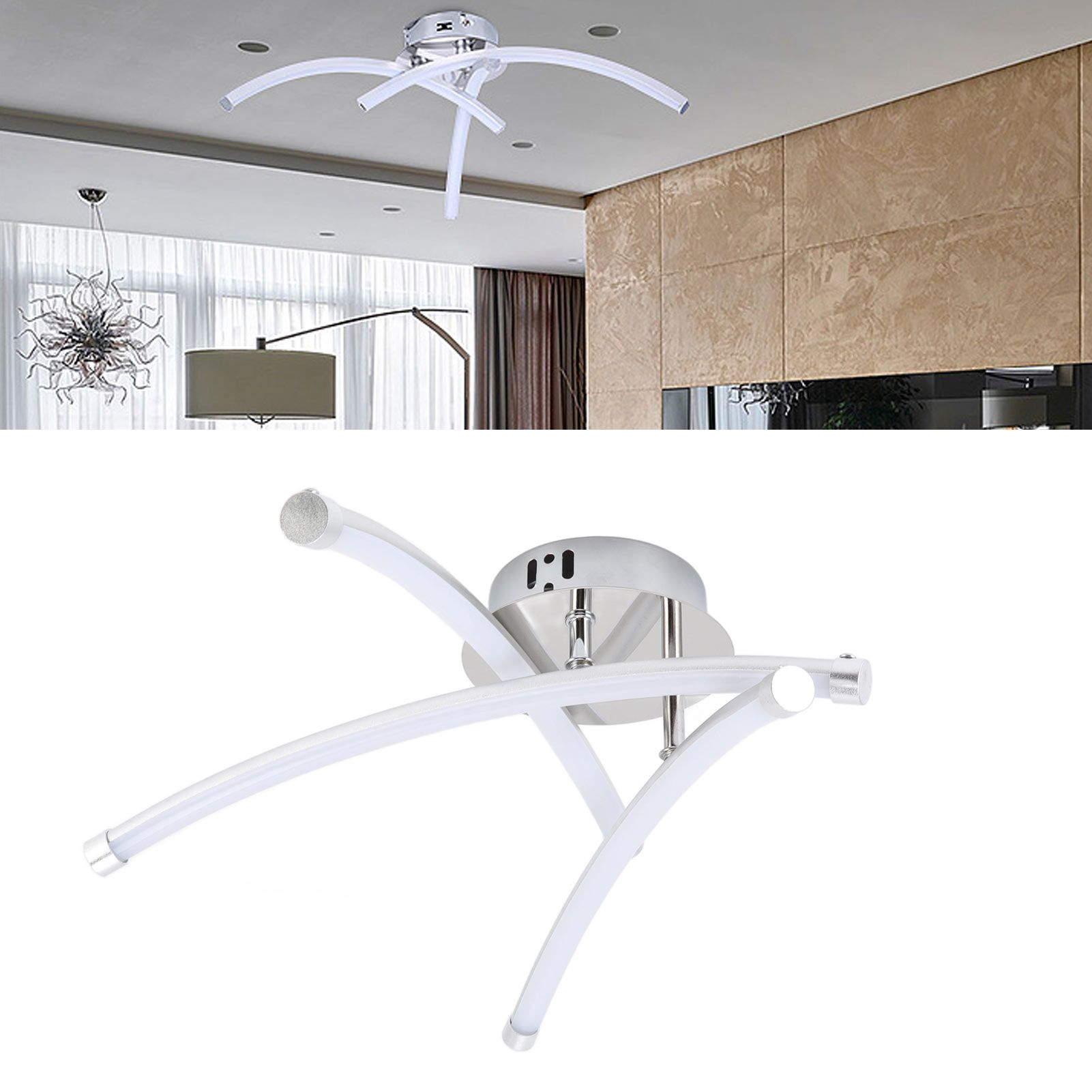 Linear Ceiling Light Trident Arc LED Linear Light 2500LM High Brightness view 12